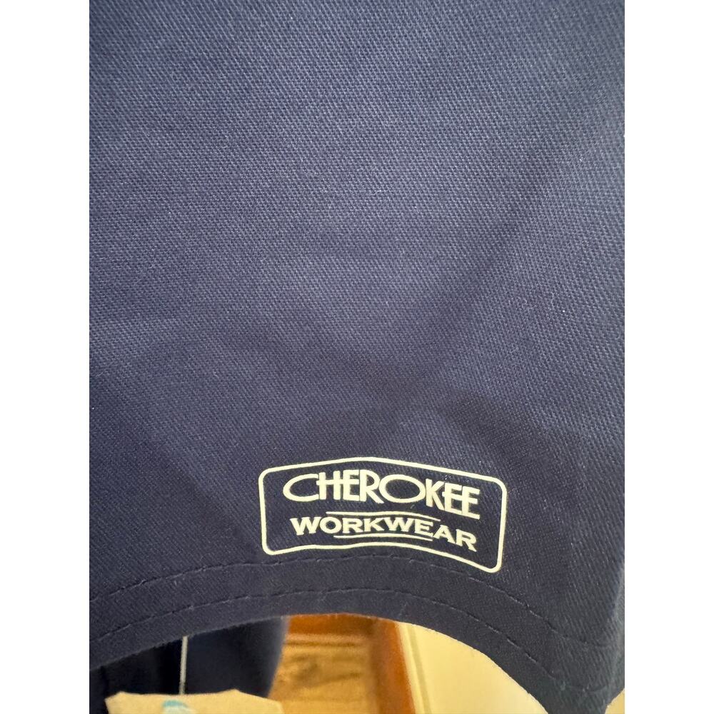 NWT Cherokee Workwear Core Stretch Navy Scrub Top 2XL Unisex - Picture 4 of 8